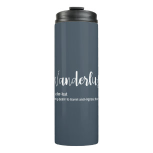 Bouteilles Isothermes Wanderlust définition blanc gris bleu couleur