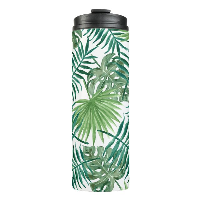 Bouteilles Isothermes Watercolor Tropical Palm Leaves (Devant)