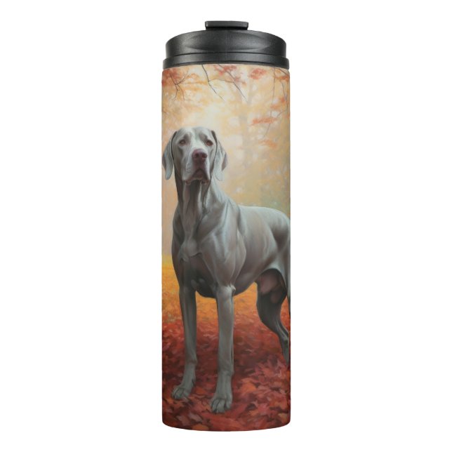 Bouteilles Isothermes Weimaraner en automne Leaves automne Inspire (Devant)