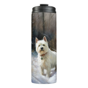 Bouteilles Isothermes West Highland White Terrier Laissons neiger Noël