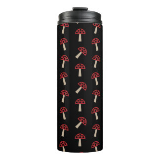 Bouteilles Isothermes Whimsical Mushrooms Red And Black Pattern