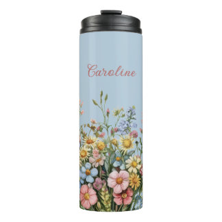 Bouteilles Isothermes Wildflowers & Add your name Thermal Tumbler