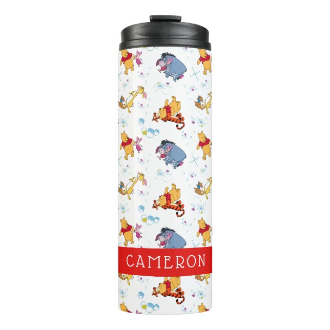 Bouteilles Isothermes Winnie l'Ourson| Accrocher avec l'Motif des amis (Devant)
