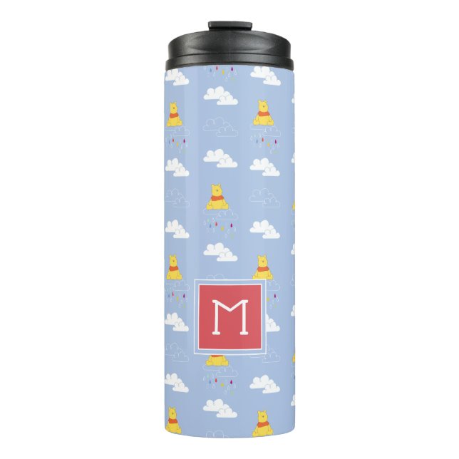 Bouteilles Isothermes Winnie l'Ourson| Motif de la pluie nuageuse (Devant)