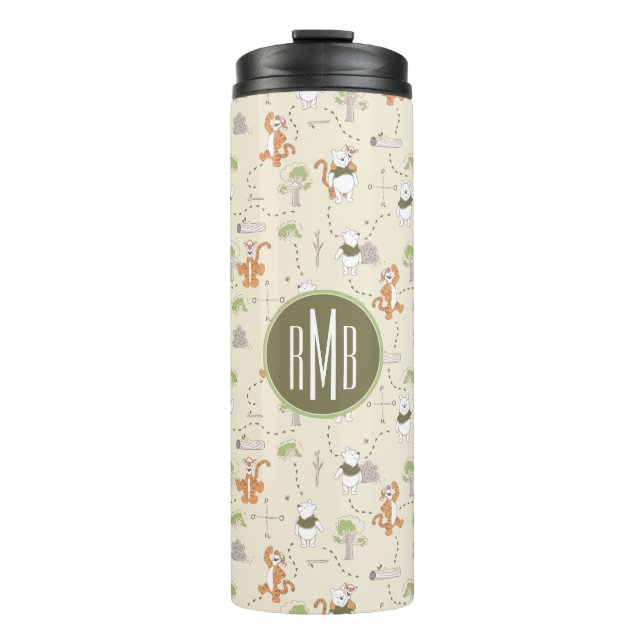 Bouteilles Isothermes Winnie l'Ourson| Tigger & Pooh Forest Motif (Devant)