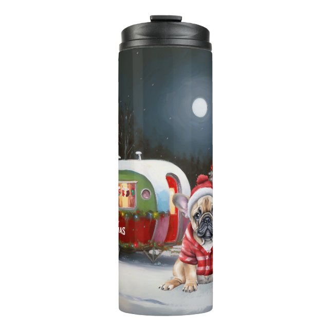 Bouteilles Isothermes Winter French Bulldog Caravan Christmas Adventure (Devant)
