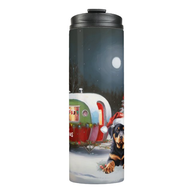 Bouteilles Isothermes Winter Rottweiler Caravan Christmas Adventure (Devant)