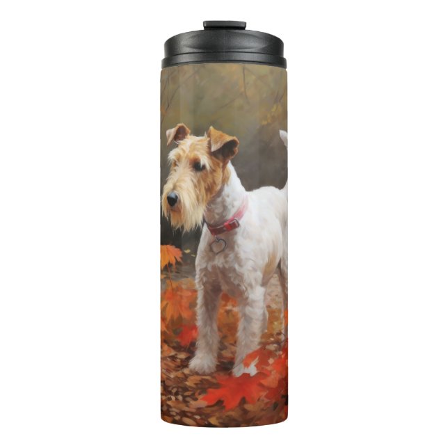 Bouteilles Isothermes Wirefox Terrier en automne Leaves automne Inspire (Devant)