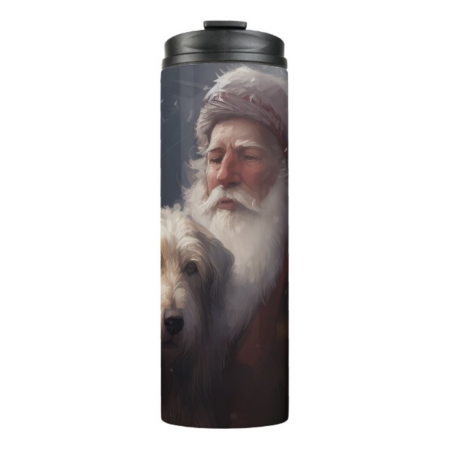 Bouteilles Isothermes Wolfhound avec Noël Festif du Père Noël (Devant)