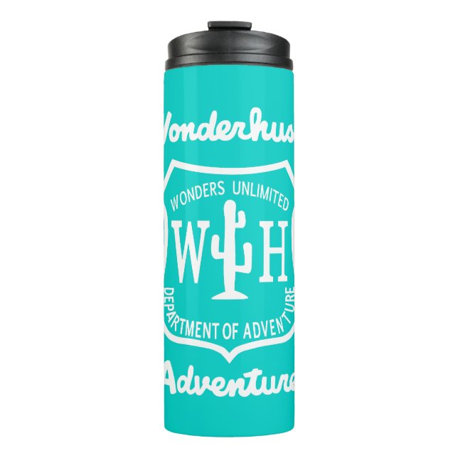 Bouteilles Isothermes Wonderhussy Adventures Desert Badge Turquoise (Devant)