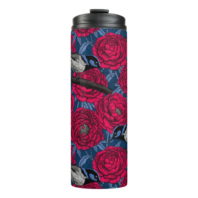 Bouteilles Isothermes Wrens dans le tourbillon thermique des pivoines ro (Devant)