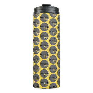 BOUTEILLES ISOTHERMES YELLOW REPEAAT MOTIF BUSINESS COMPANY PROPRE LOGO