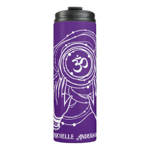 Bouteilles Isothermes Yoga Chakra Couronne Mantra Tumbler Thermique