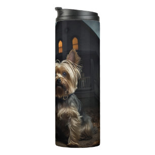 Bouteilles Isothermes Yorkshire Terrier Halloween effrayant