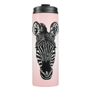 Bouteilles Isothermes Zebra Head on Pink