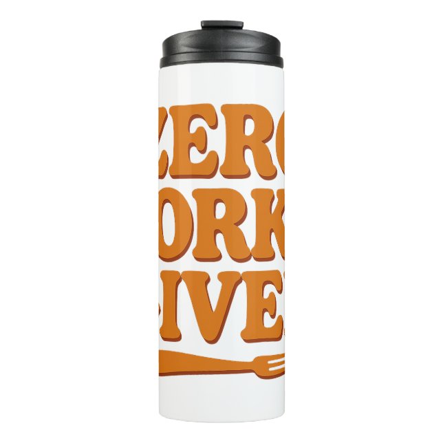 Bouteilles Isothermes Zero Forks Given Funny Retro Travel Mug (Devant)