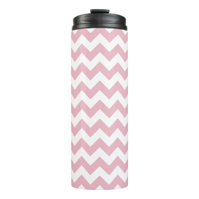 Bouteilles Isothermes Zigzag rose, Chevron rose, Motif géométrique (Devant)