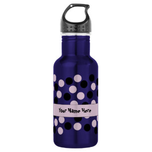 Bouteilles réutilisables à points de polka rose et