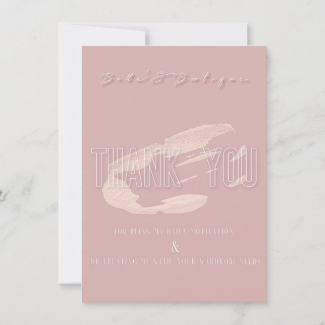 Boutique Bellas Carte de remerciements (Devant)