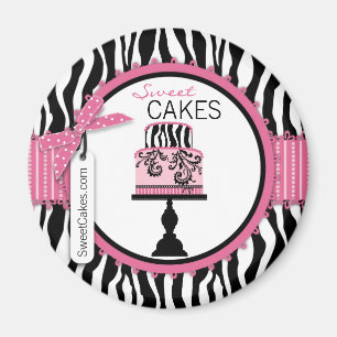 Boutique Chic Cake Bakery Magnet