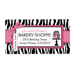 Boutique Chic Cakes Business Shipping Label
