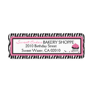 Boutique Chic Cupcakes Business Return Label