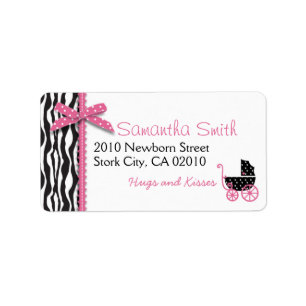 Boutique Chic Girl Address Label