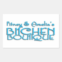 Boutique de cuisine Titre Stickers Rectangle (4)