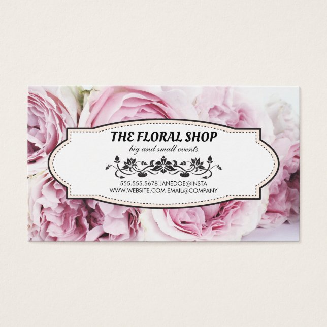Boutique de fleurs | Bouquet de fleurs roses (Devant)