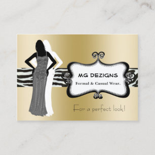 boutique de mode chic or Carte de visite