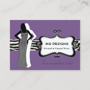 boutique de mode violet Carte de visite