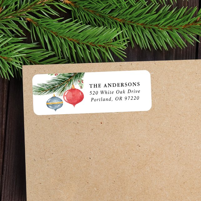 Boutique de pin d'aquarelle et ornements de Noël (Créateur téléchargé)
