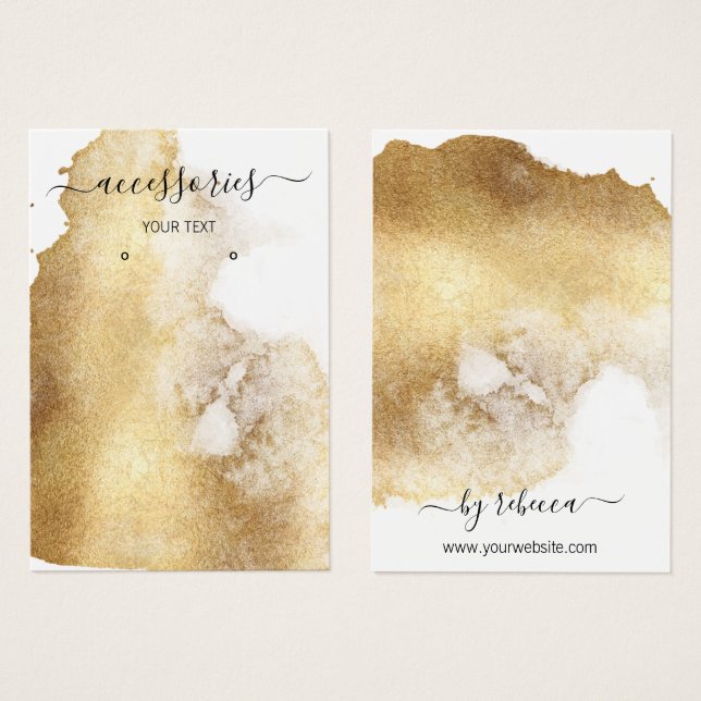 Boutique de porte-bijoux Gold Foil (Devant & derrière)