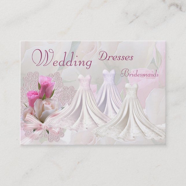 Boutique de robes Mariages cartes de visite (Devant)