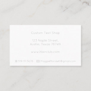 Boutique de vêtements gris simple Carte de visite