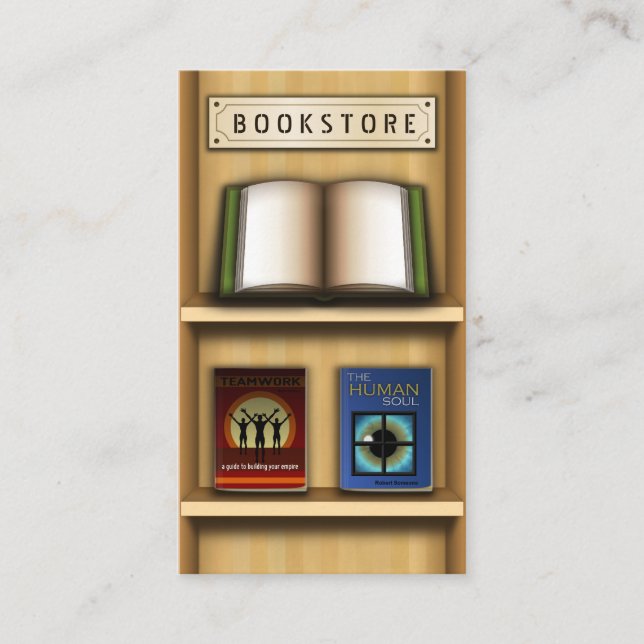 Boutique en bois Boutique Librairie Cartes de visi (Devant)