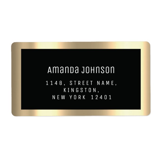 Boutique encadrée RSVP en ligne Black Gold Frame (Devant)