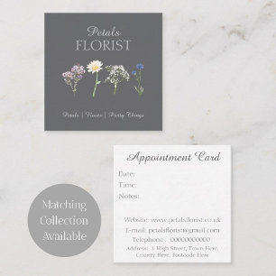 Boutique Florist Business Branding Appointment Card