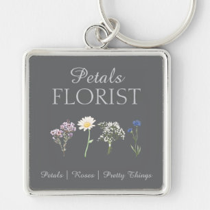 Boutique Florist Business Branding Keychain