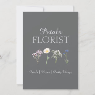 Boutique Florist Business Branding Thank You Card