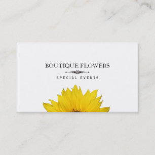 Boutique Flowers   Sun Flowers, Small IV Business Card