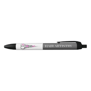 Boutique Hair Salon Business Branding Scissors Black Ink Pen