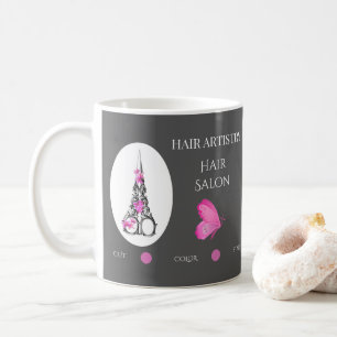 Boutique Hair Salon Business Branding Scissors Coffee Mug