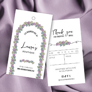 Boutique Hang Tag de vêtements floraux pour filles