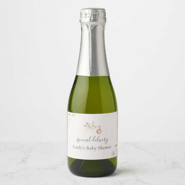 Boutique mini bouteille étiquette pour baby shower (Devant)