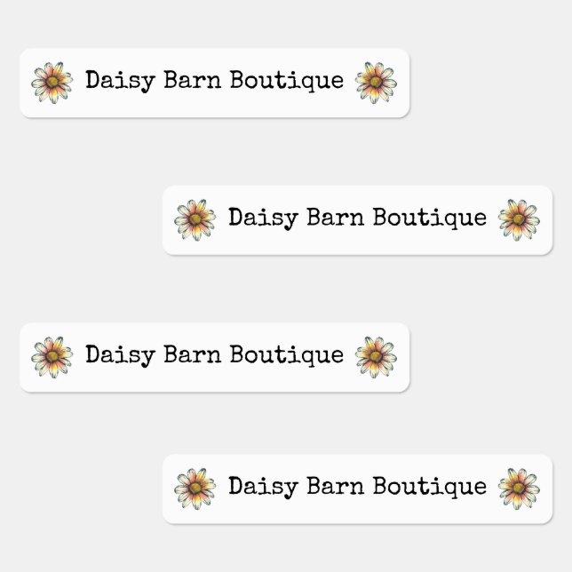 Boutique personnalisée Tissu Étiquettes Boho Daisy (Groupe)