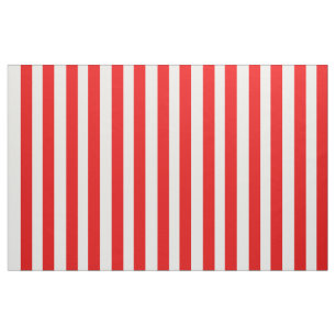Boutique Stripes - Fabric White Red