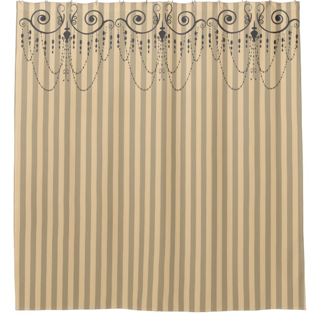 Boutique Stripes Grey / Chandeliers - (Front)