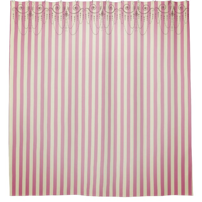 Boutique Stripes Pink / Chandeliers - (Front)