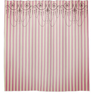 Boutique Stripes Pink / Chandeliers -